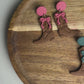 Western Boot Bow Polymer Dangle Earrings