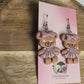 Teddy Bear Polymer Clay Dangle Earrings