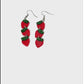 Strawberry Dangle Earrings – Handmade Polymer Clay Fruit Earrings, Cute Summer Jewelry, Lightweight Statement Earrings, Gift for Her