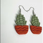Succulent Plant Earrings | Cute Plant Lover Gift | Polymer Clay Dangle Earrings | Boho Botanical Jewelry | Lightweight Hypoallergenic