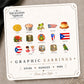 Puerto Rico Inspired Stud Earrings Collection on the tilted Enchanted Nomad Designs card