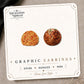 Spaghetti & Meatball Stud Earrings on the tilted Enchanted Nomad Designs card